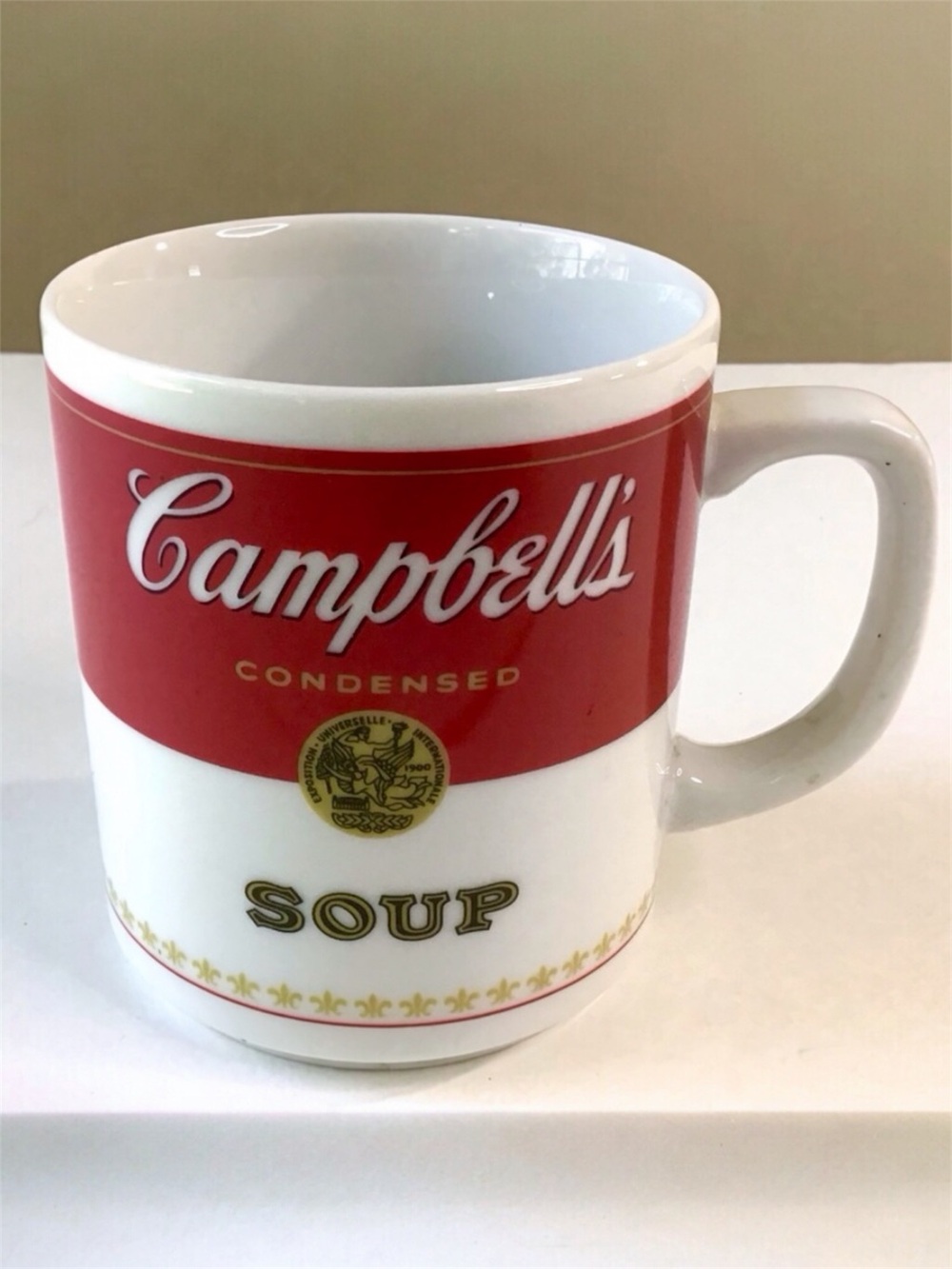 Vintage Campbells Condensed Soup Mug Cup Porcelain Corning Glass Microwave Safe